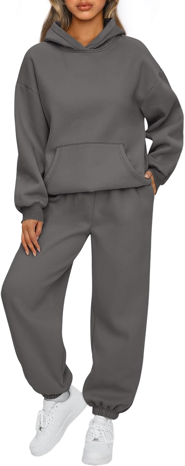 AUTOMET Womens 2 Piece Outfits Lounge Hoodie Sweatsuit Sets
