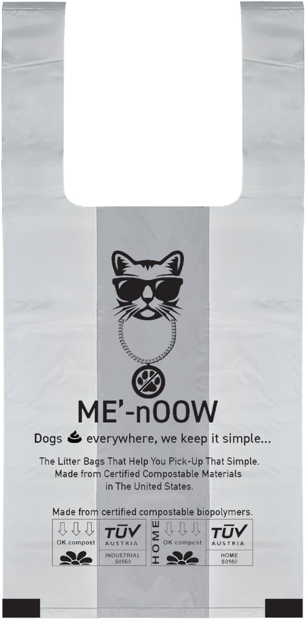 100 Eco-Friendly Compostable Pet Waste Bags with Handles