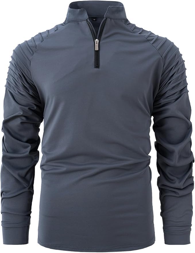 Stylish Quarter Zip Polo Shirt by Kenhansion