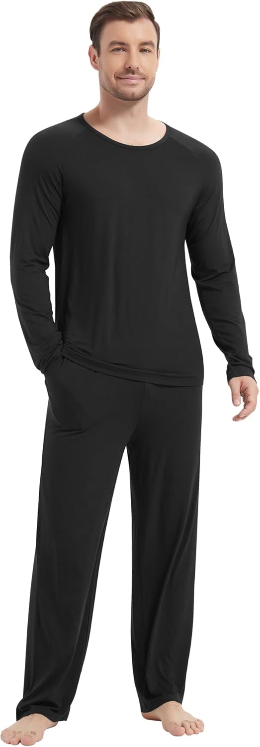 NACHILA Pajamas for Men - Soft Bamboo Viscose Sleepwear Set