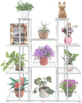 4 Tier 11 Potted Metal Large Plant Stand for Indoor Outdoor - Sturdy