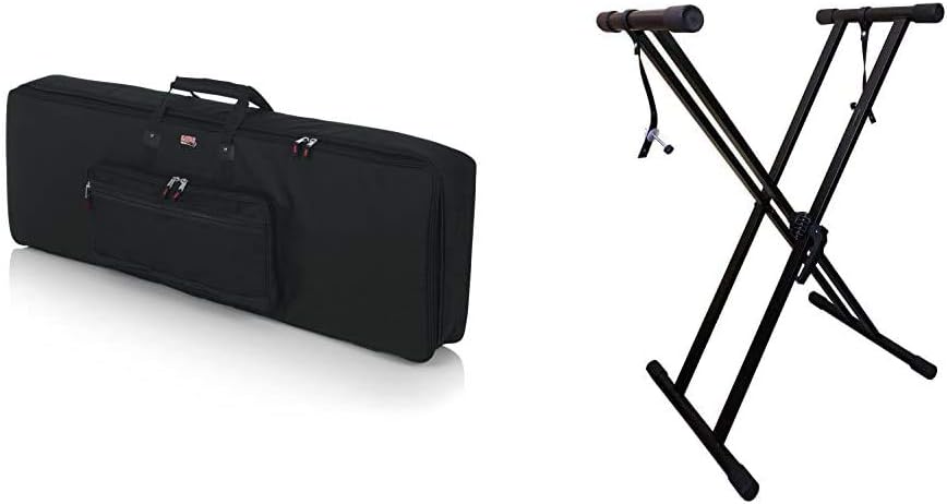 GKB Series 88-Note Padded Keyboard Gig Bag and Stand Bundle