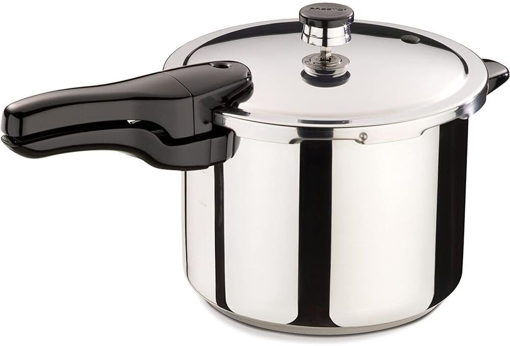 Presto 6-Quart Stainless Steel Pressure Cooker for Fast Cooking