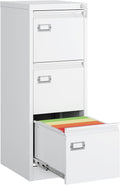 MIIIKO 3 Drawer File Cabinet Vertical Filing Cabinet - Compact Office