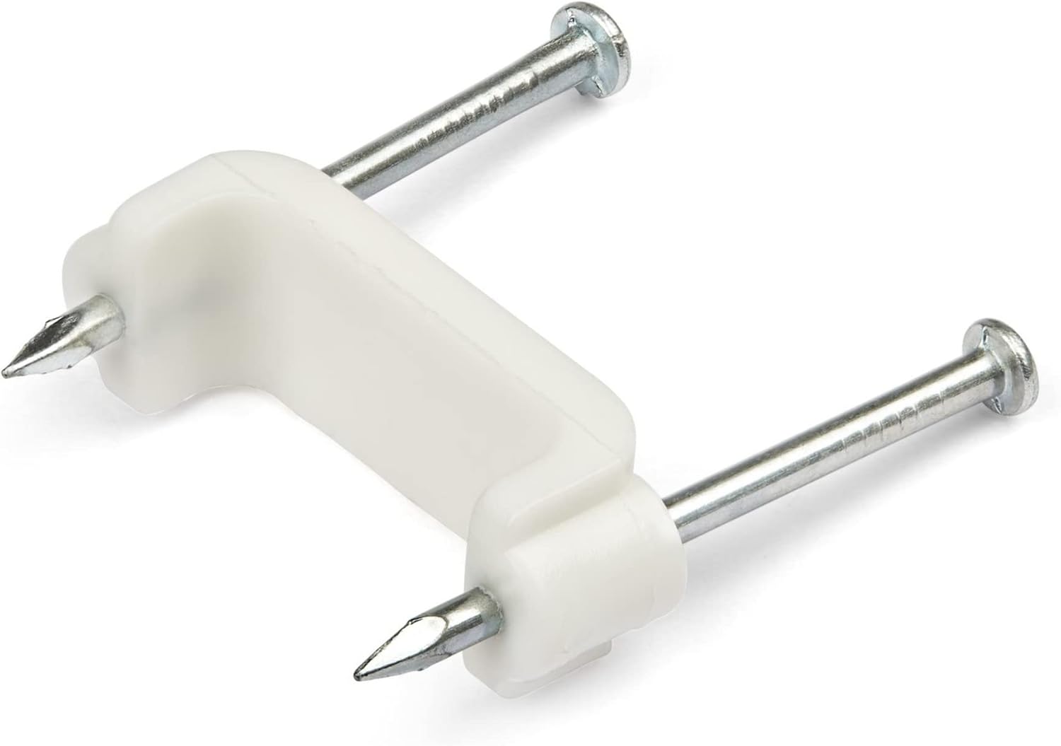 100 Pack Reusable Cable Clips with Steel Nails