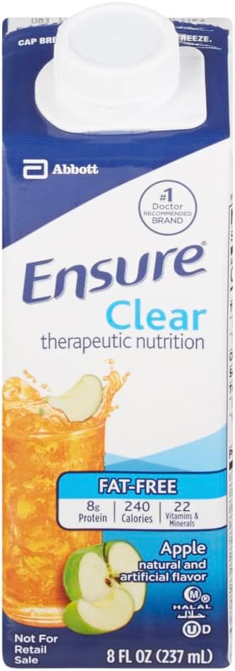 Ensure Clear Apple Oral Supplement, 8 Oz Recloseable Carton