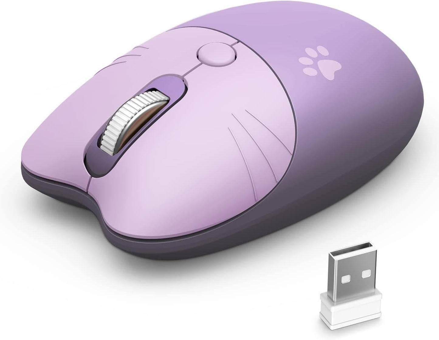MOFII Cute Cat Wireless Mouse - Silent & Colorful DPI Options