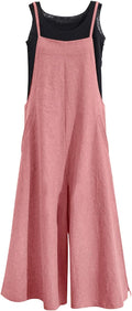 Women Casual Loose Long Bib Pants Wide Leg Jumpsuit - Breathable YESNO