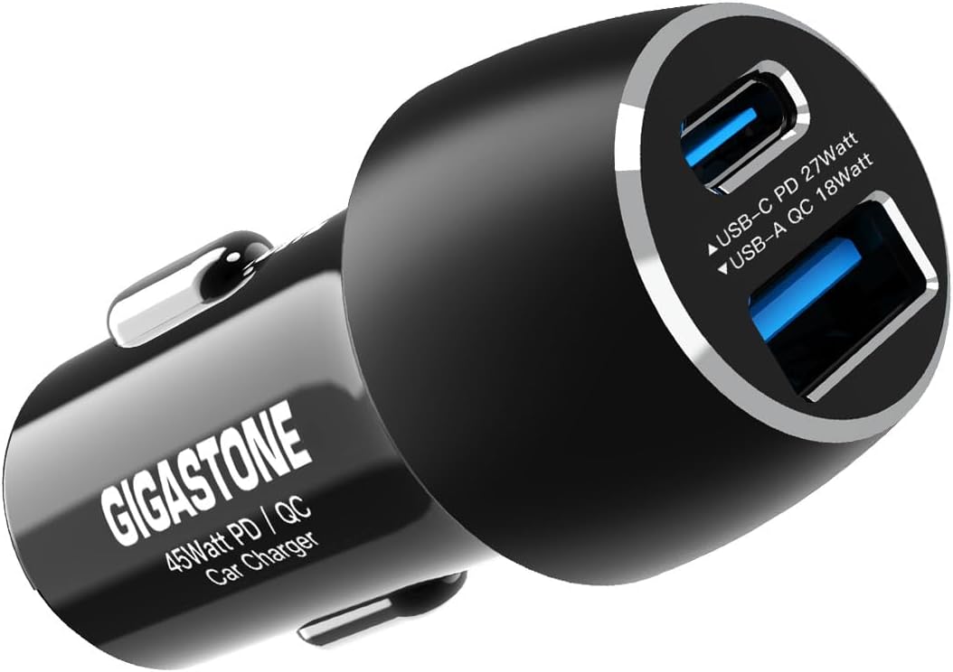 Gigastone Super Mini Car Charger - 45W Fast Charge