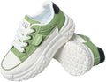 Sneakers for Women Lace Up Thick Soled Casual White - Breathable