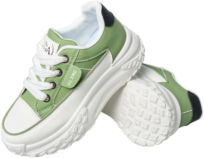 Stylish Lace Up Thick Soled Sneakers for Women - Perfect Fit