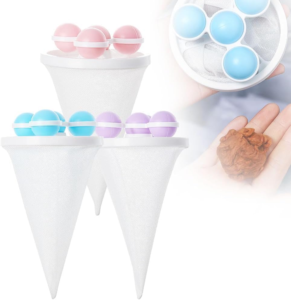 Pet Hair-Free Laundry: Reusable Mesh Filters (3 Pcs)