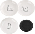 Cute Whisker-Friendly Cat Bowls Set for Indoor Cats