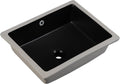 Undermount Bathroom Sink 19.5x15.6 in Rectangular Matte Black