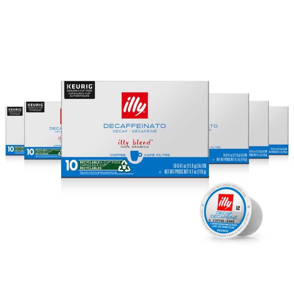 Illy Coffee K Cups Classico Decaf Roast Pods for Keurig Machines