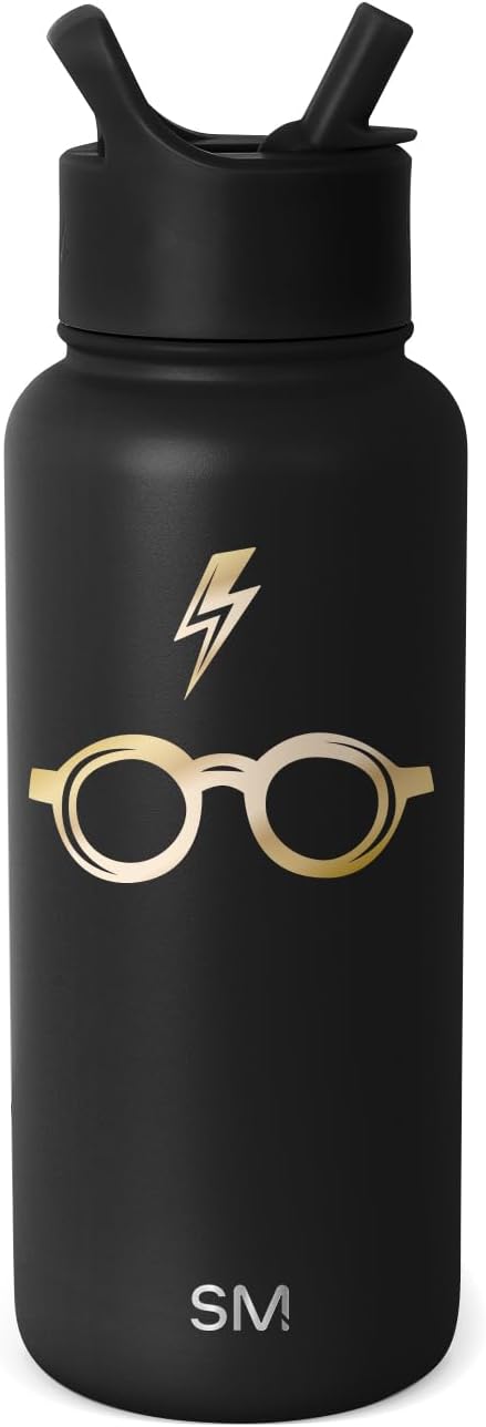 Harry Potter Water Bottle with Straw Lid - Insulated 32oz Flask