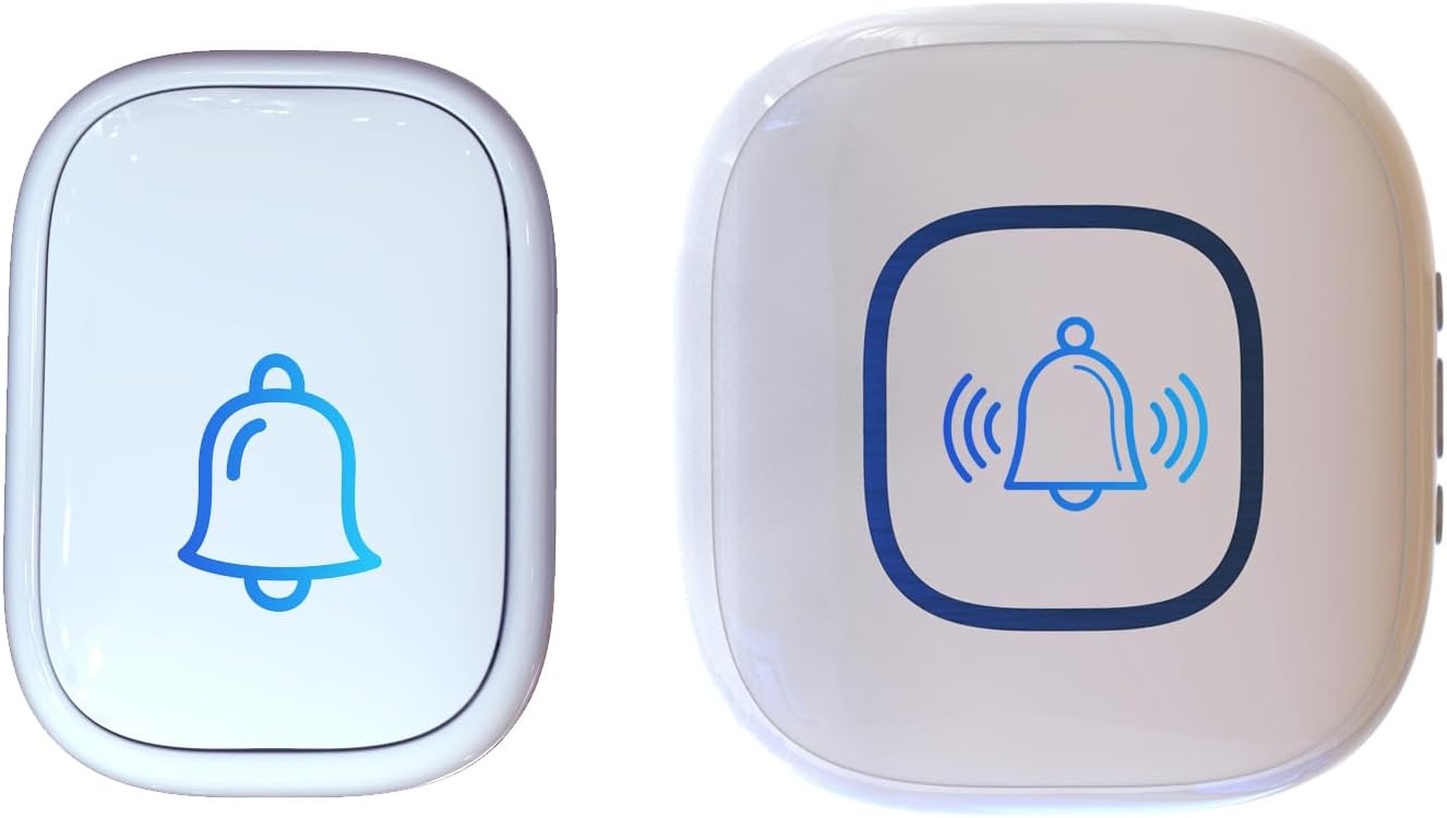 Long Range Wireless Doorbell w/ Loud Chime & LED Flash - UNIONOW