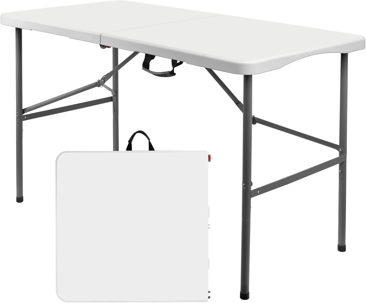4 ft Plastic Folding Table for Camping, Weddings, and More