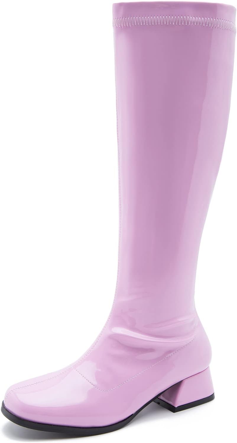 GOGO Boots for Women: Stylish Knee High Low Block Heel Shoes
