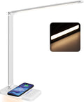 LED Desk Lamp with Night Light, Fast Wireless Charger - Dimmable 50