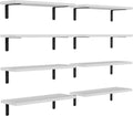 Floating Shelves 8 Set Wall Shelves - Versatile White Floating Display