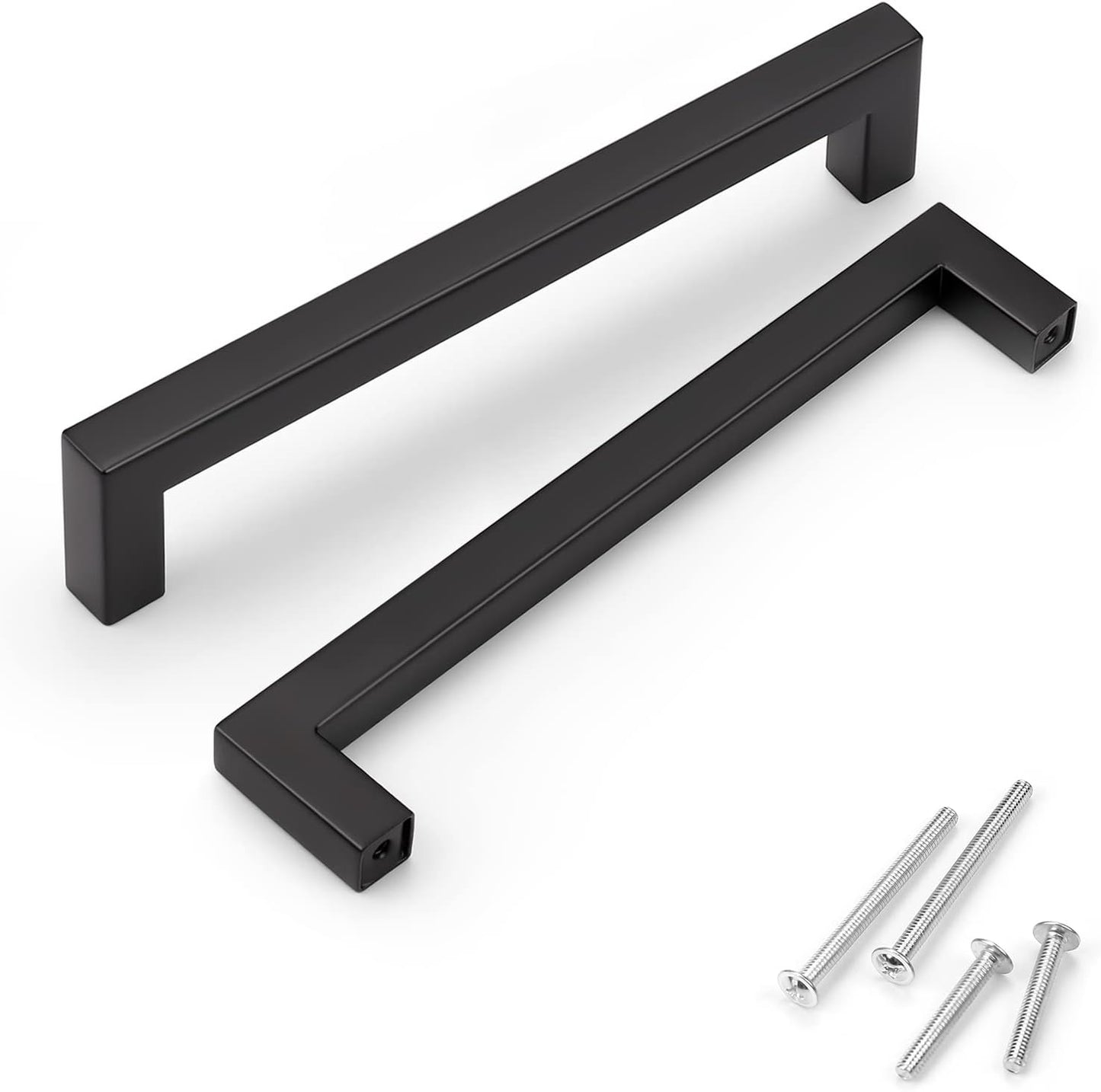 30 Pack 6-3/10 in Black Kitchen Cabinet Pulls for Modern Homes