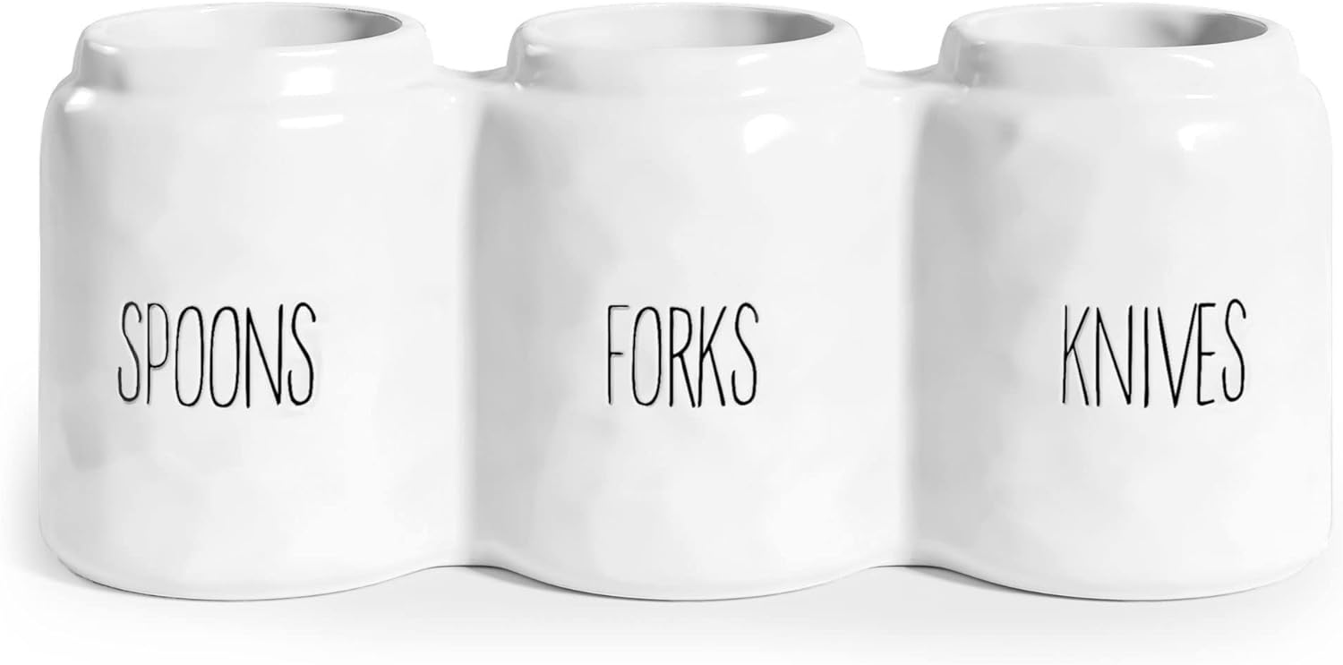 Barnyard Designs Silverware Caddy - Elegant Cutlery Organizer