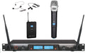 GTD Audio 2x100 Selectable Channel UHF Wireless Microphone System