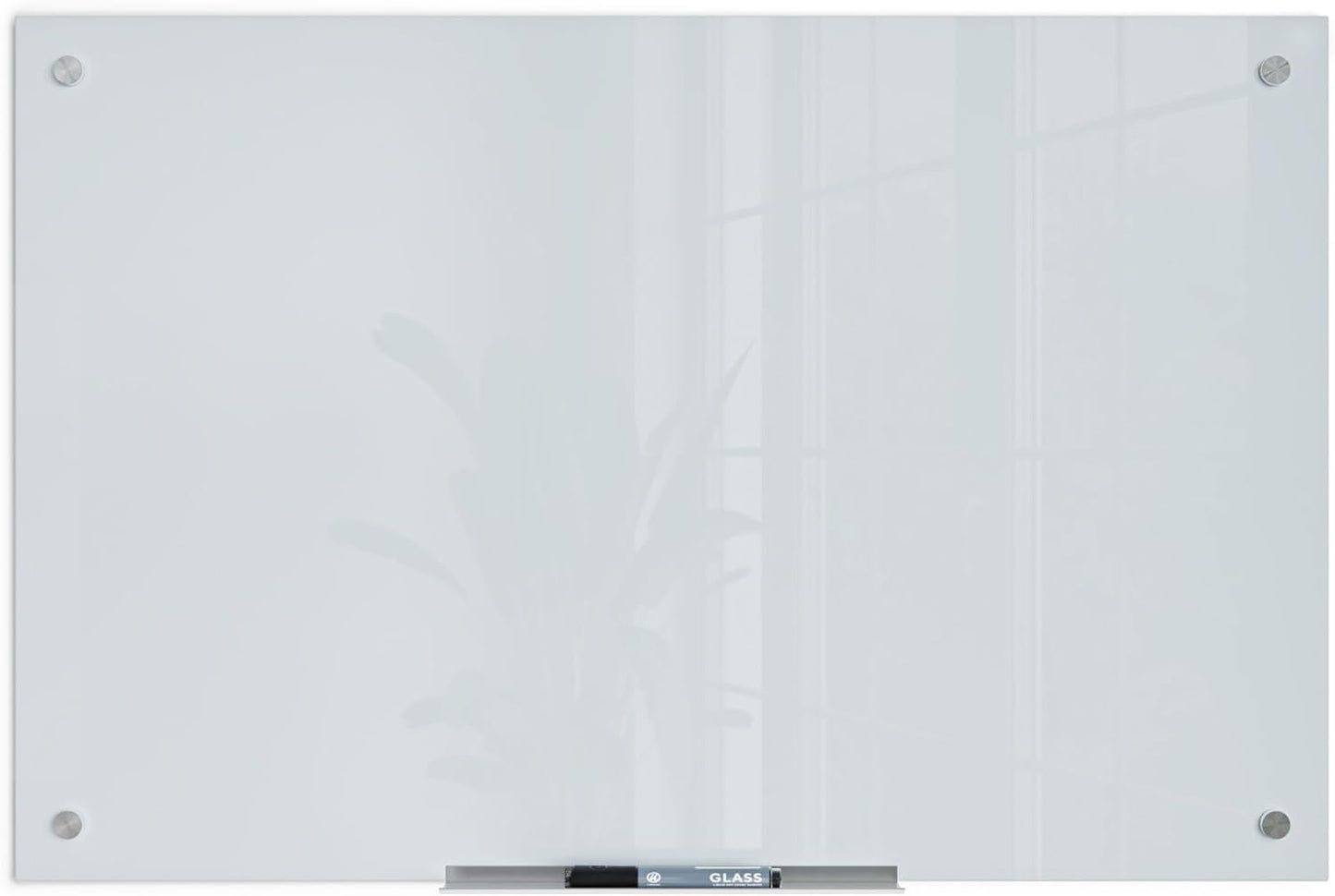 U Brands 24x36 Glass Dry Erase Board for Creative Spaces