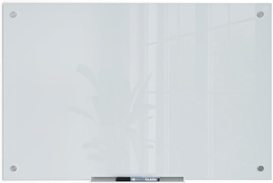 U Brands 24x36 Glass Dry Erase Board for Creative Spaces