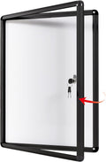 Enclosed Bulletin Board Magnetic Glass Notice Cabinet 38x28in - Secure