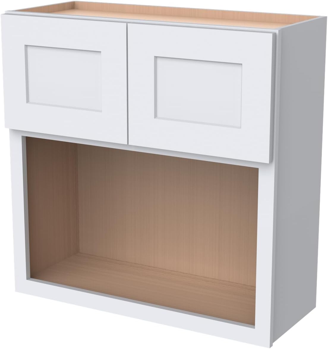 CozyHommie Solid Wood Wall Microwave Cabinet - Organize in Style!