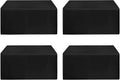 HolidayIdeas Fitted Table Clothes 4 Pack - Black Rectangle Tablecloths
