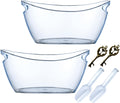 Clear Acrylic Ice Bucket Set - 5.5L Capacity!