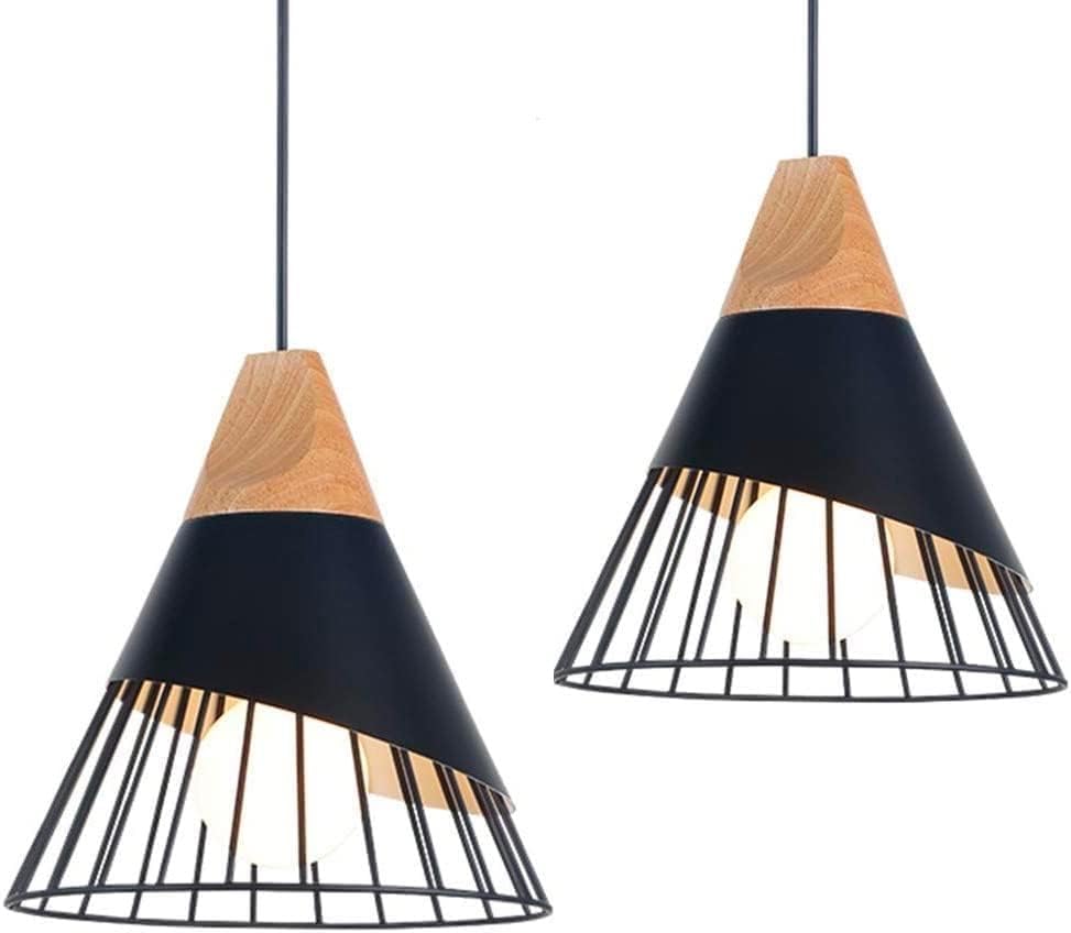 Modern Black Pendant Light Fixture for Kitchen and Dining Areas