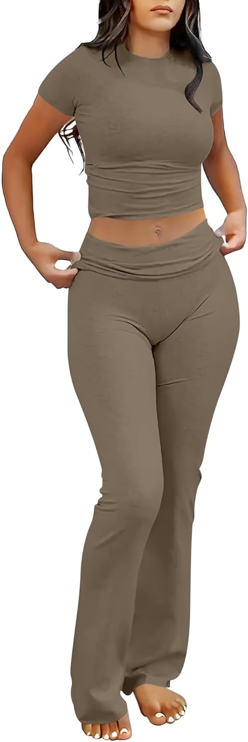 Lounge Sets for Women: Stylish 2 Piece Yoga Flare Leggings