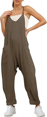 AUTOMET Casual Summer Jumpsuits for Women with Pockets