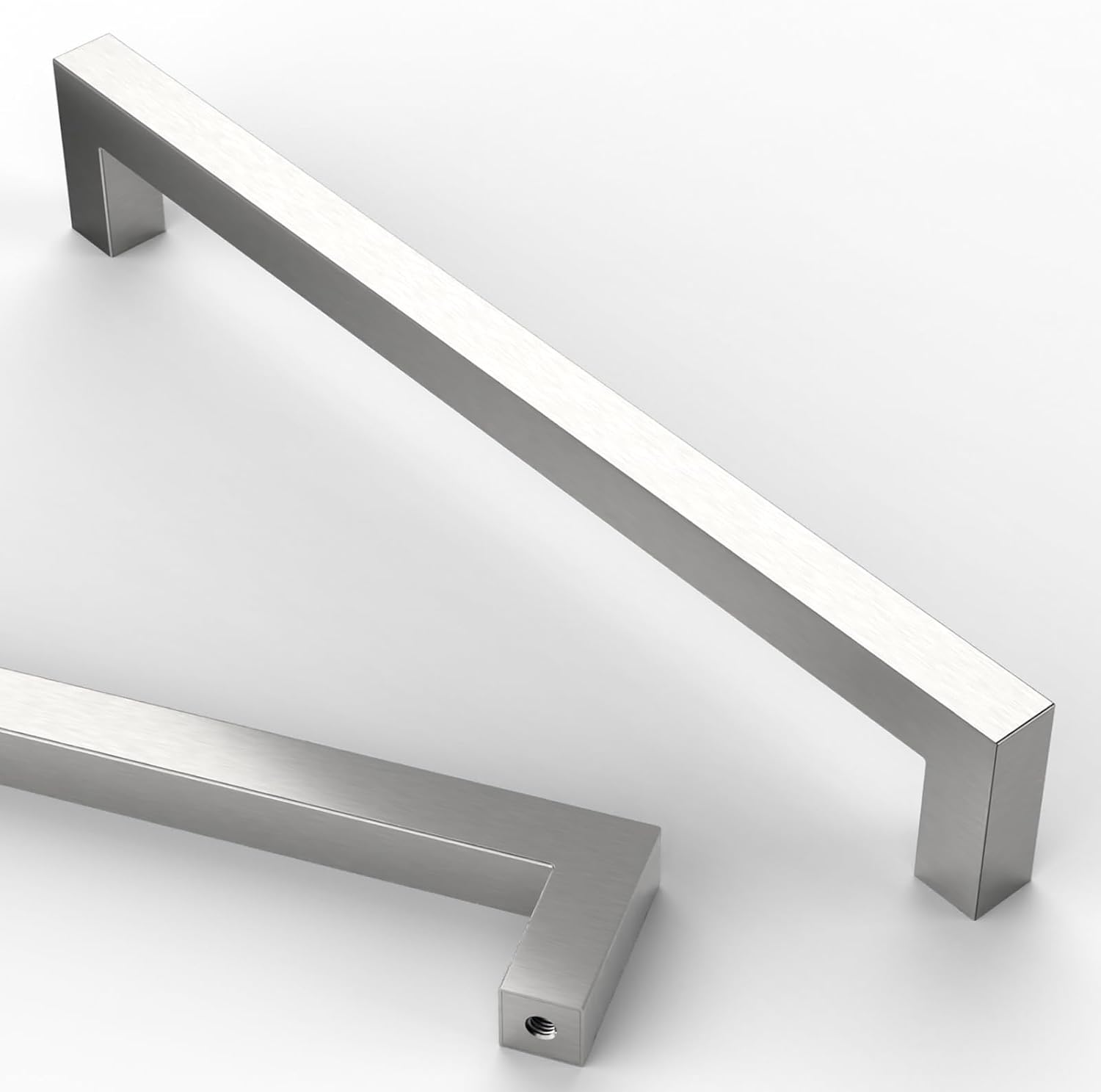 Asidrama 10 Pack 8 Inch Brushed Satin Nickel Cabinet Handles