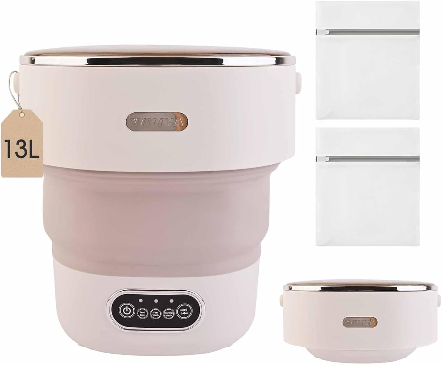 VIVIYA Portable Mini Washer - Gentle Cleaning for Clothes & Shoes!