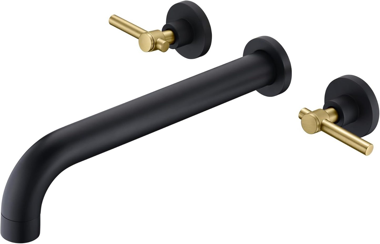 Wall Mount Bathtub Faucet Set with Long Spout and High Flow Rate