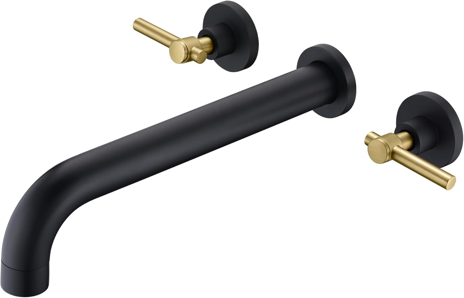Wall Mount Bathtub Faucet Set with Long Spout and High Flow Rate