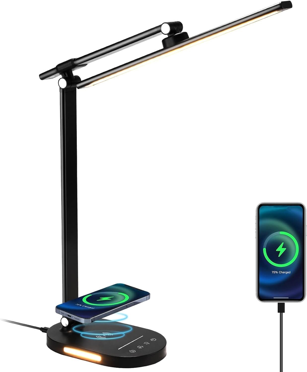 Lightess Cordless LED Desk Lamp: 5 Modes, Eye-Caring