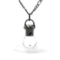 Mustard Seed Necklace for Women or Men - Handmade Glass Charm