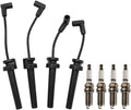 TRQ Ignition Kit Spark Plugs Wire Set Compatible with 2002-2006 Jeep