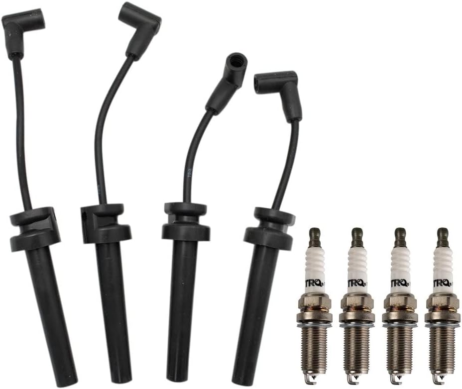 TRQ Ignition Kit Spark Plugs Wire Set for Jeep Liberty Wrangler