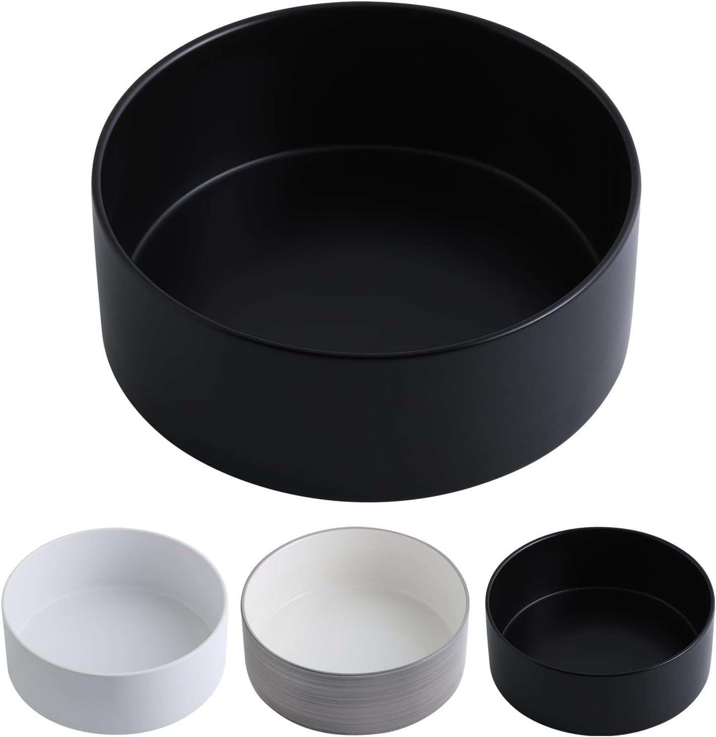Ceramic Dog Bowl for Medium Large Breeds - Non Slip & Heavy
