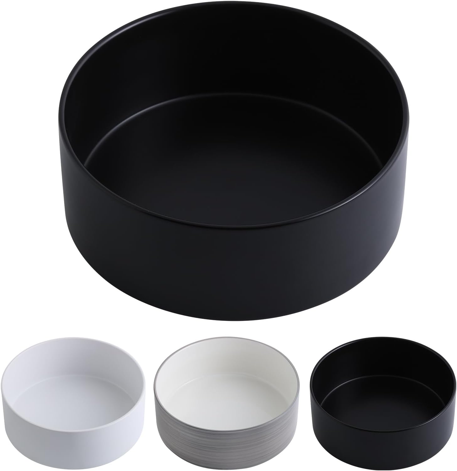 Ceramic Dog Bowl for Medium Large Breeds - Non Slip & Heavy