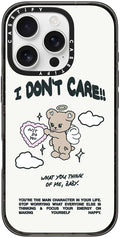 Impact Case for iPhone 16 Pro Angel Bear Clear Black - Slim 8.2 ft