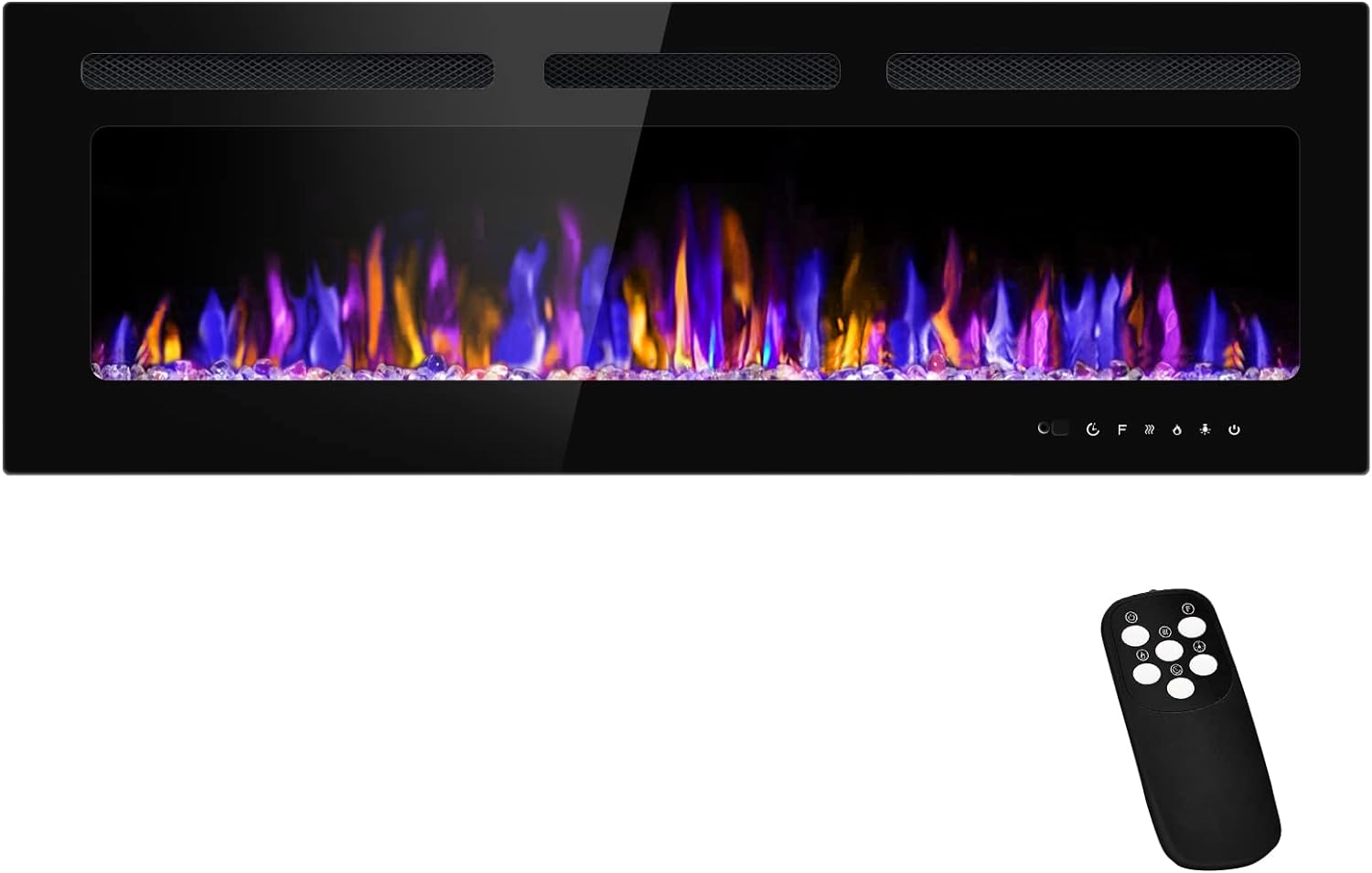 Ultra-Thin Electric Fireplace with Remote Control - BETELNUT