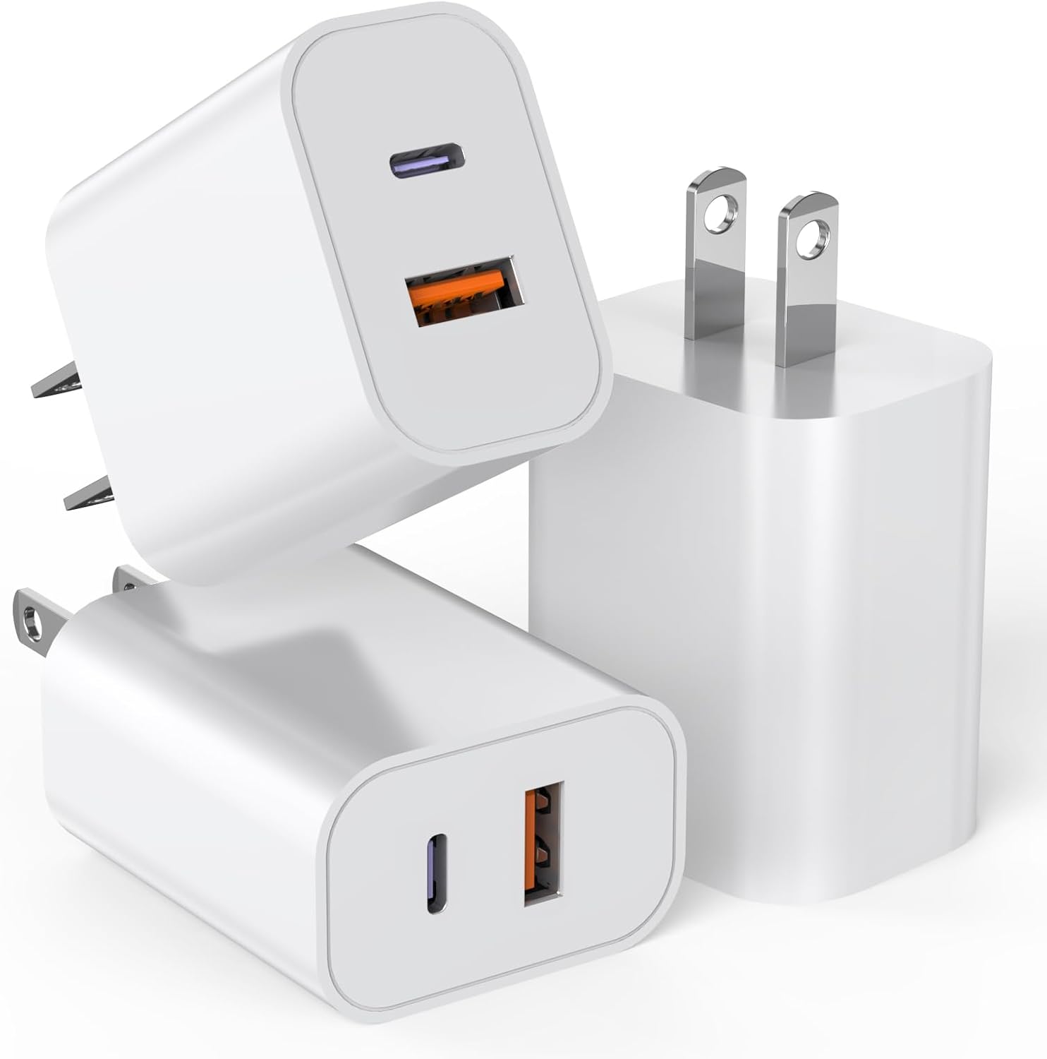 Fast Charge 3-Pack USB C Wall Charger Set
